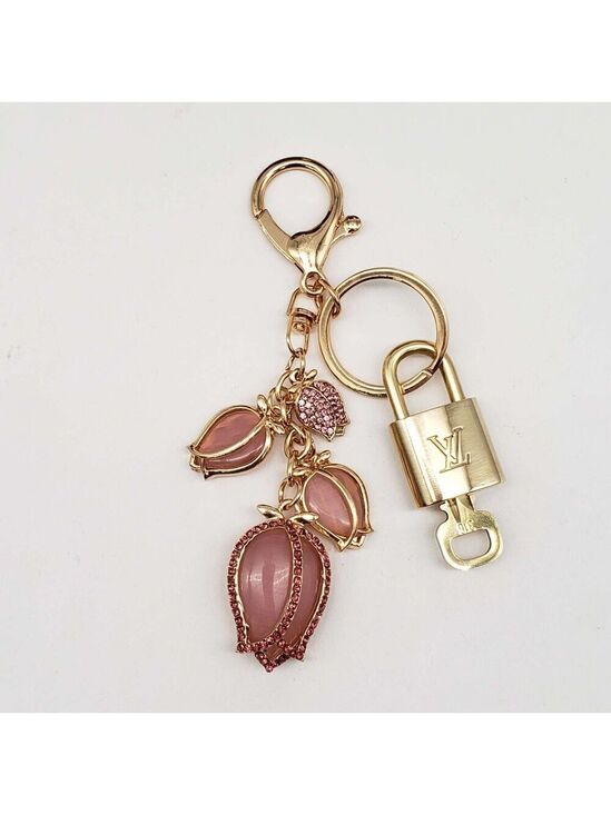 Louis Vuitton Accessories - LV Authentic Gold Padlock 🔒 Key Set w/ Unbranded Flower Keychain Charm